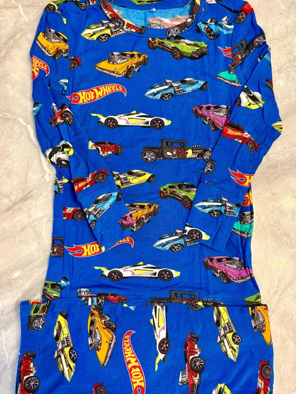 Posh Peanut Blue Hot Wheels Race Car Pajama Set NWOT 3T/4T